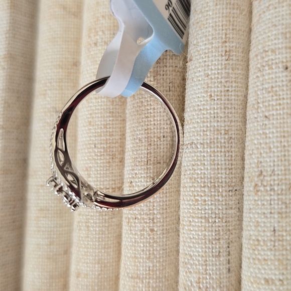 DIAMOND BLOSSOM BRAND DIAMOND RING 14K ROSE GOLD OVER STERLING SILVER SIZE 7 - Picture 5 of 16